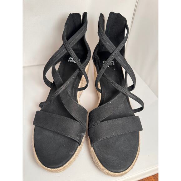 EILEEN FISHER Wanda Tumbled Nubuck Espadrille SIZE 7 - Picture 3 of 7